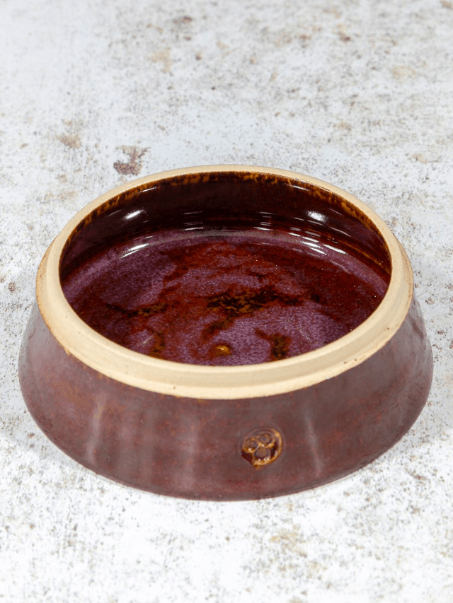 Lidded Box in smokey merlot