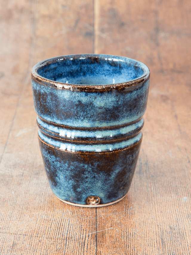 Espresso Beaker in dark blue and brown