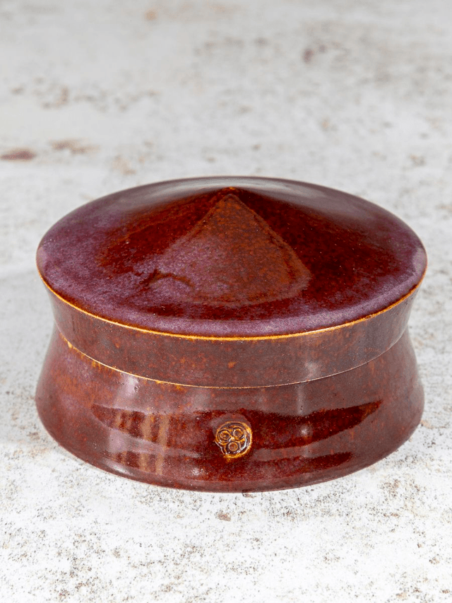 Lidded Box in smokey merlot