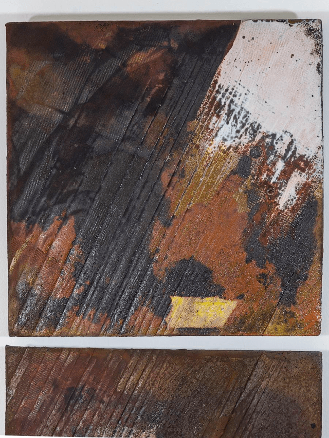 Raku Wall Tiles including frame and mounting plate No 2