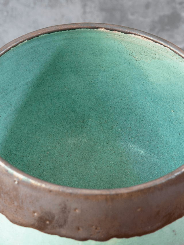 Bowl Copper Patina with Bronze Rim