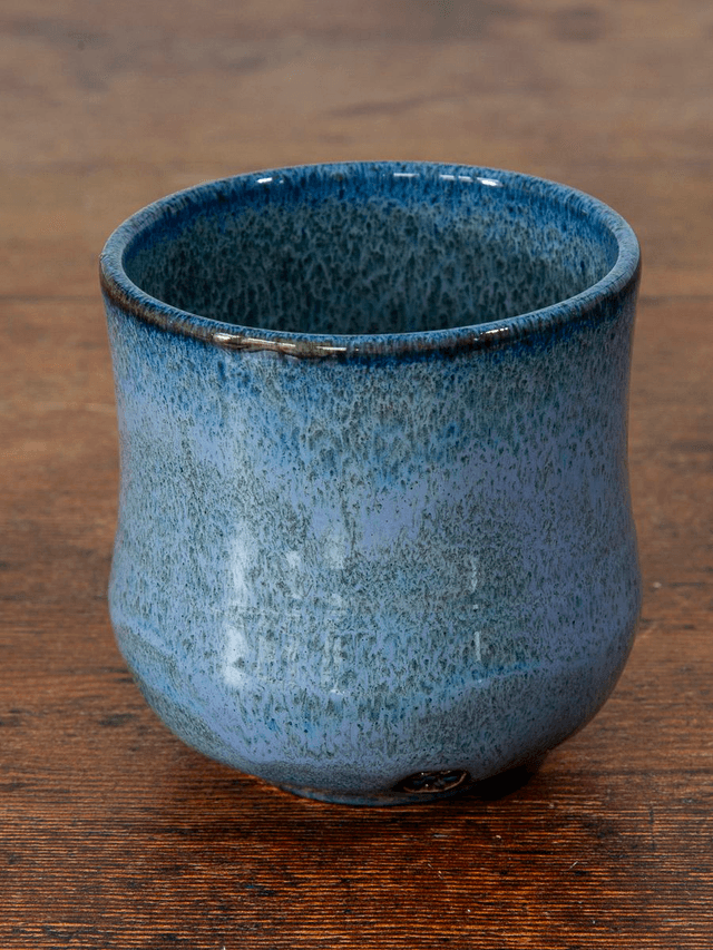 Whisky or Rum Sipper in rutile blue glaze