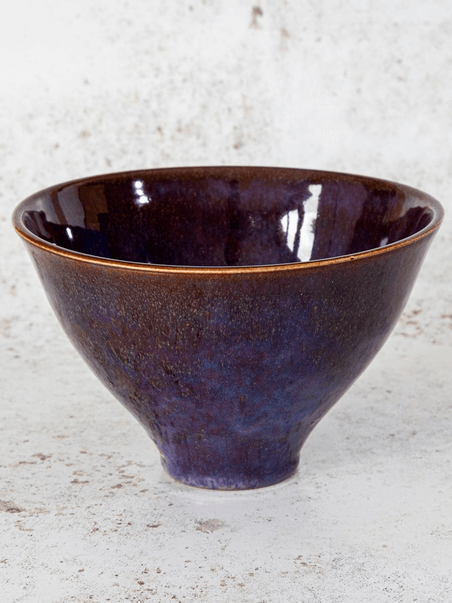 Bowl - Stoneware thrown in purple and blue glaze